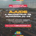 G8 disponibiliza PIX para auxiliar na reconstrução dos municípios